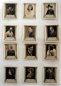 Full Set of 25 Cigarette Cards Cinema Stars (1923) Medium Size