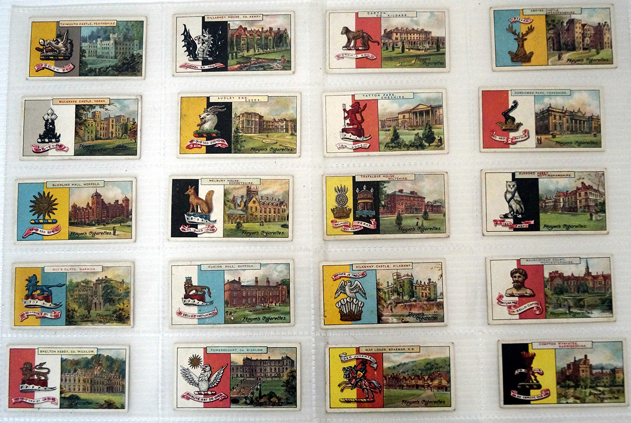 Country Seats and Arms (Second Series)  Full Set of 50 cards (1907) art by Coats of Arms and Heraldry at The Illustration Art Gallery