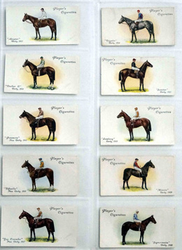 Full Set of 50 Cigarette Cards: Derby And Grand National Winners (1933)