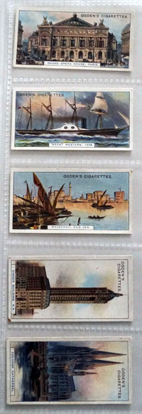 Cigarette cards: Records of the World (Full Set 25) 1908 
