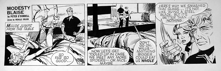 Modesty Blaise daily strip 5185 (Original) by Modesty Blaise (Neville Colvin) at The Illustration Art Gallery