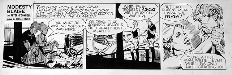 Modesty Blaise daily strip 5186 (Original) by Modesty Blaise (Neville Colvin) at The Illustration Art Gallery