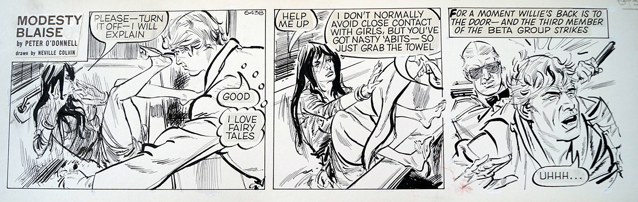 Modesty Blaise daily strip 6438 (Original) art by Modesty Blaise (Neville Colvin) at The Illustration Art Gallery