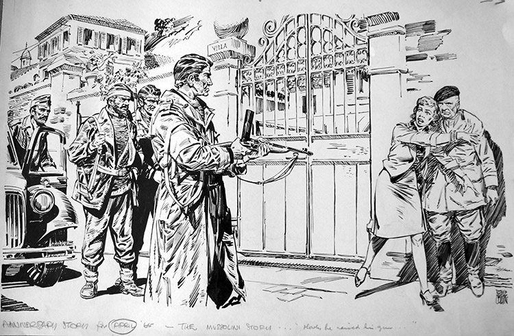 The Mussolini Story (Original) (Signed) by Magazine Illustrations (Colvin) at The Illustration Art Gallery