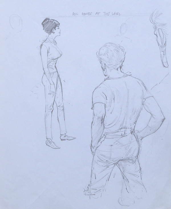 Modesty Blaise - Layout Sketch (Original) by Modesty Blaise (Neville Colvin) at The Illustration Art Gallery