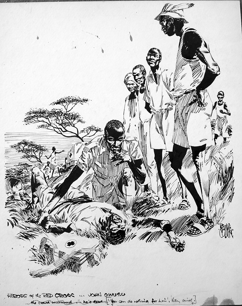 Heroes of the Red Cross John Owusu (Original) (Signed) art by Magazine Illustrations (Colvin) at The Illustration Art Gallery