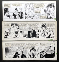 Set of 3 Modesty Blaise Strips from 'Death in Slow Motion' 5624a - 5626 art by Neville Colvin