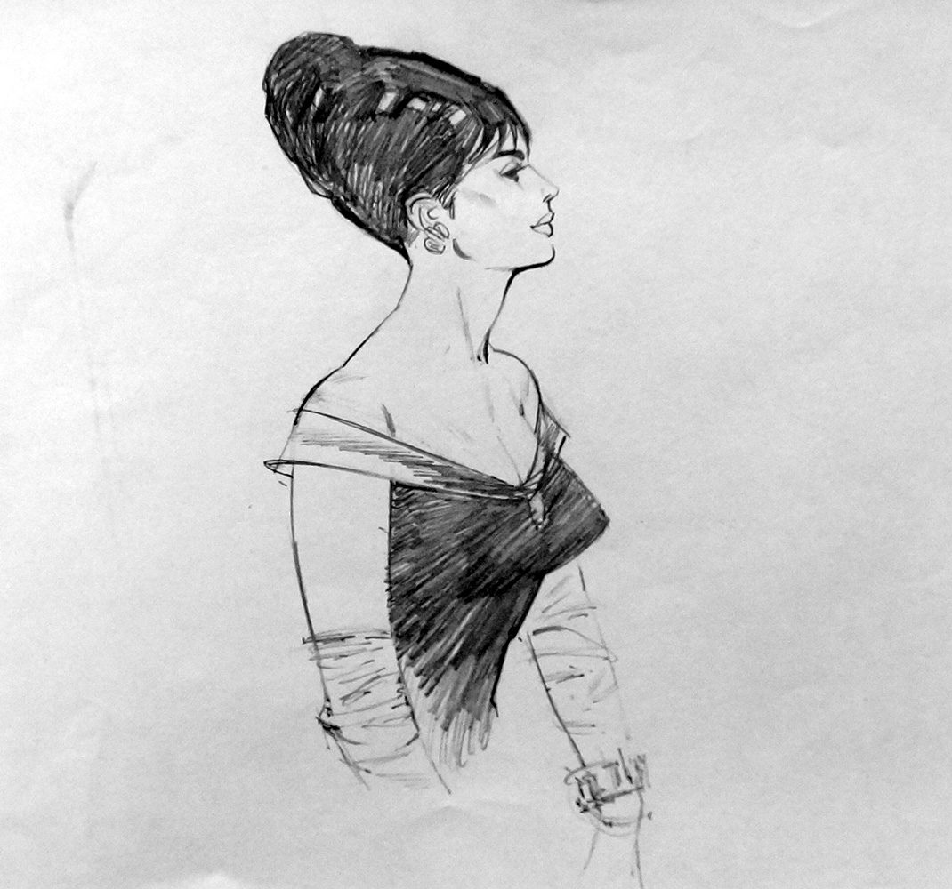 Modesty Blaise sketch 5 (Original) art by Modesty Blaise (Neville Colvin) at The Illustration Art Gallery