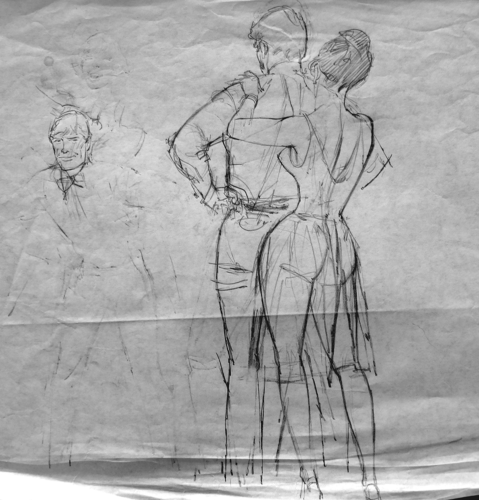 Modesty Blaise sketch 7 (Original) art by Modesty Blaise (Neville Colvin) at The Illustration Art Gallery