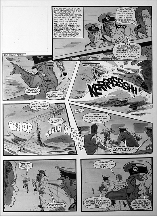 Doctor at Sea: Lofty's Gone (TWO pages) (Originals) (Signed) by John Cooper Art at The Illustration Art Gallery