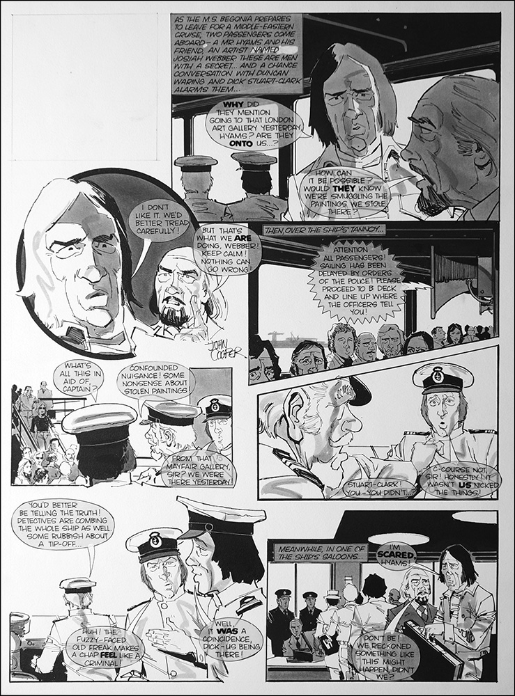 Doctor at Sea: Smugglers (TWO pages) (Originals) (Signed) art by John Cooper at The Illustration Art Gallery