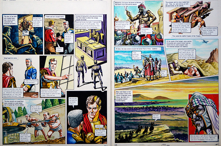 I am Z from 'The Stone of Vorg' (TWO pages) (Originals) by Philip Corke at The Illustration Art Gallery