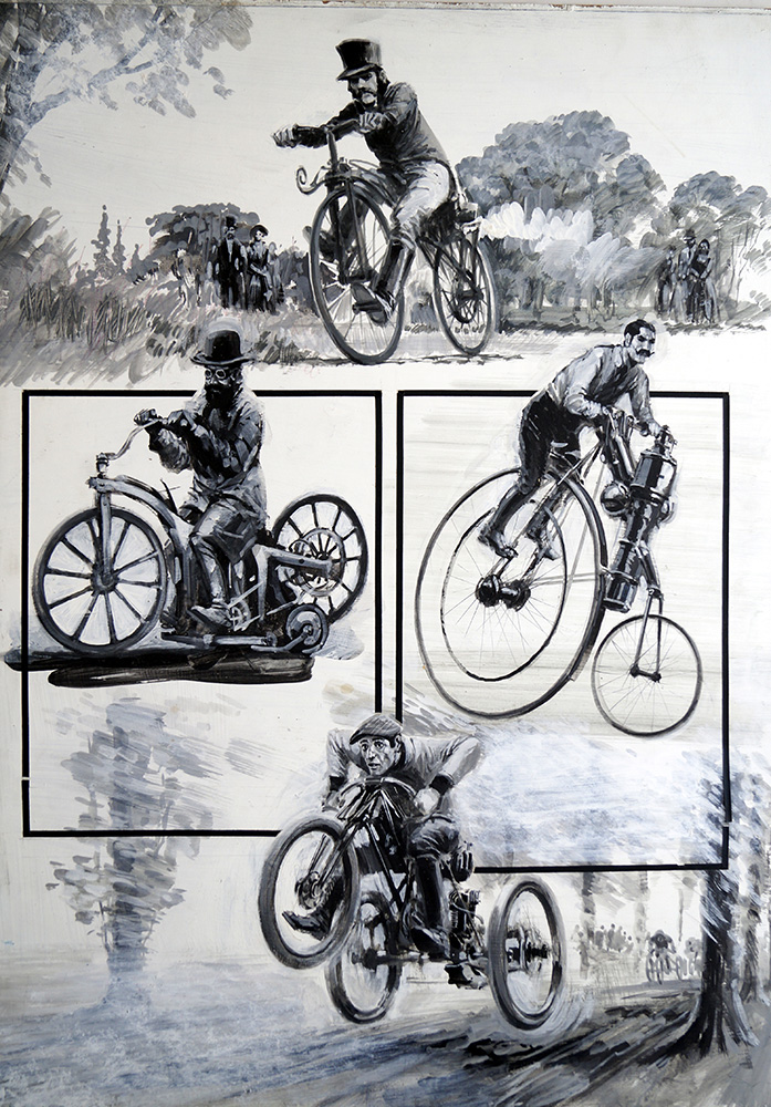 Power on Two Wheels (Original) art by Graham Coton at The Illustration Art Gallery