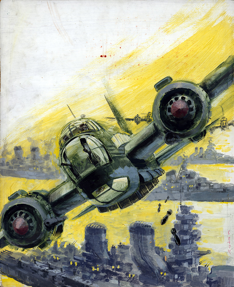 Battle Picture Library cover #607  'The Missing Bombers' (Original) (Signed) art by War and Battle Libraries Covers (Coton) at The Illustration Art Gallery