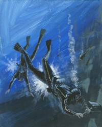 Battle Picture Library Cover 670  'Danger Deep' art by Graham Coton