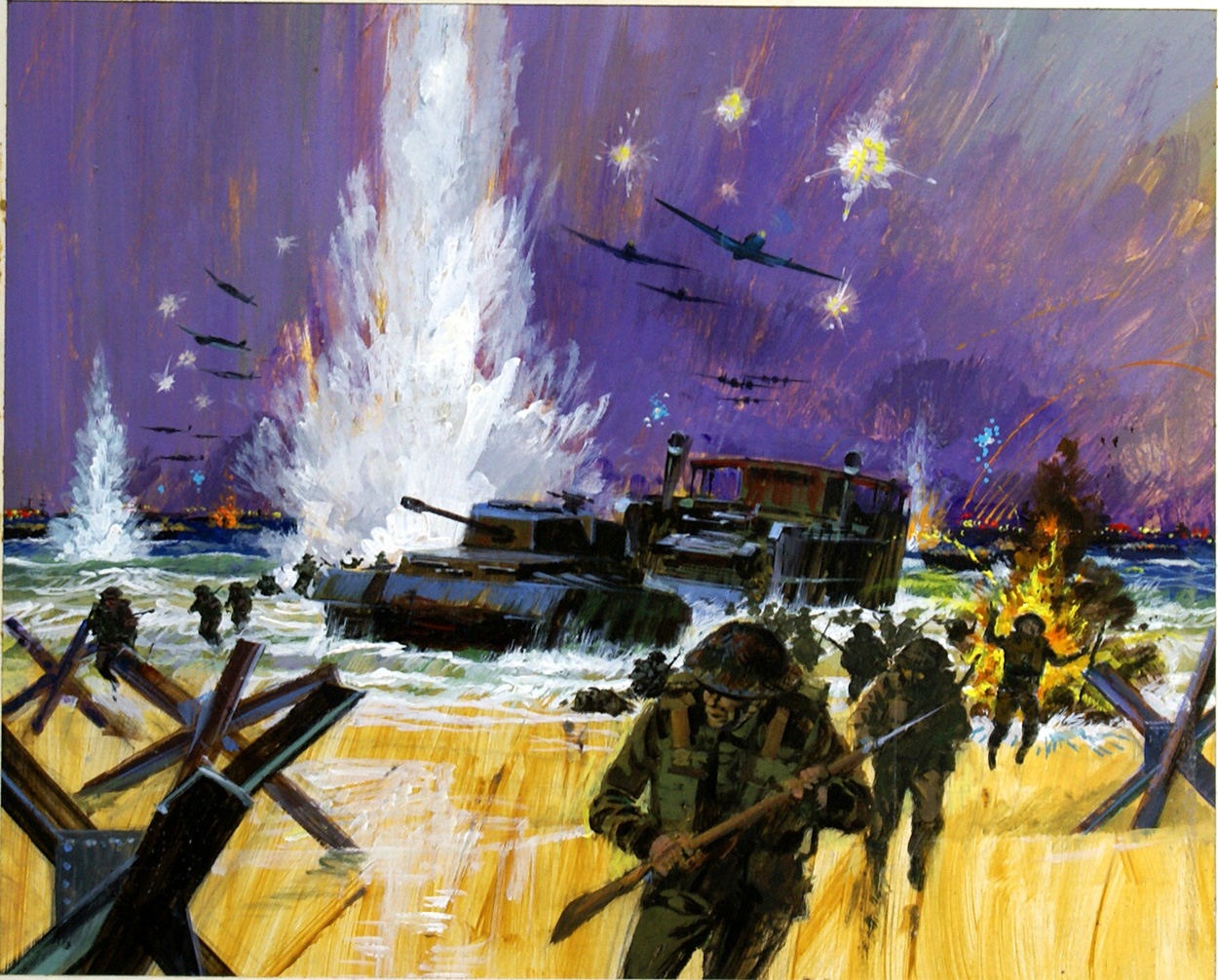 D Day Landing 6th June 1944 (Original) art by Other Military Art (Coton) at The Illustration Art Gallery