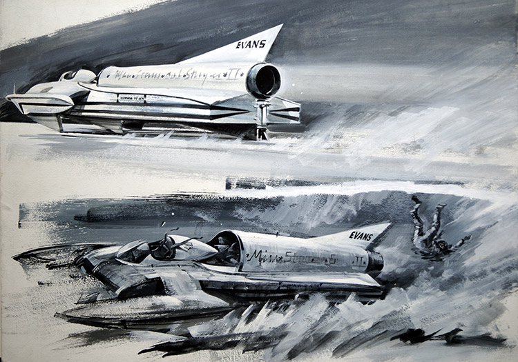 Water Speed Record (Original) by Graham Coton at The Illustration Art Gallery