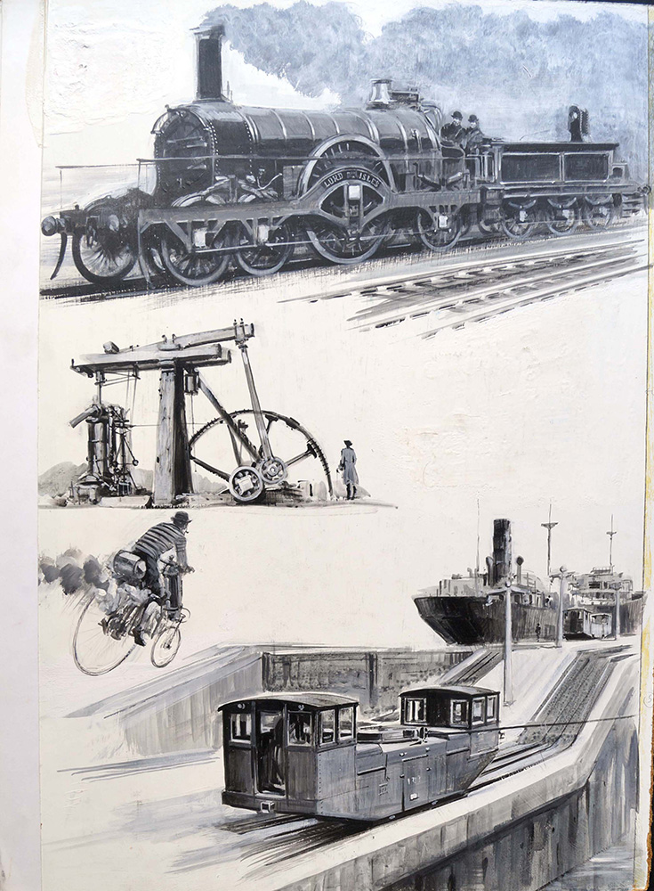 Trainspotting (Original) art by Graham Coton at The Illustration Art Gallery