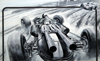 Jim Clark Wins Indianapolis 500 art by Graham Coton
