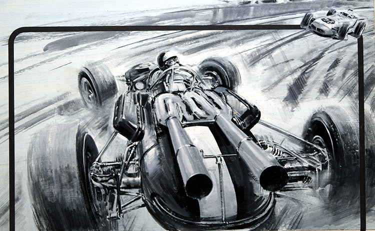 Jim Clark Wins Indianapolis 500 (Original) by Graham Coton at The Illustration Art Gallery