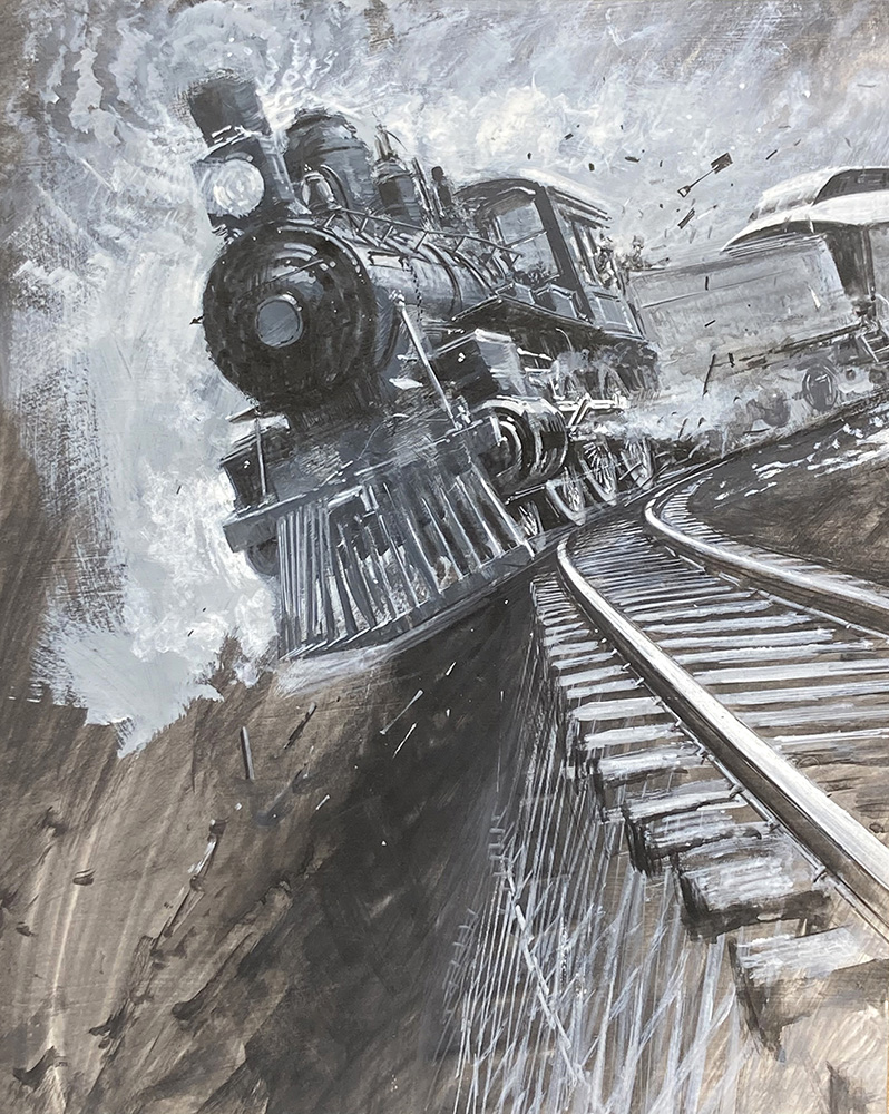 Locomotive of Death - Wreck of The Old 97 (Original) art by Graham Coton at The Illustration Art Gallery