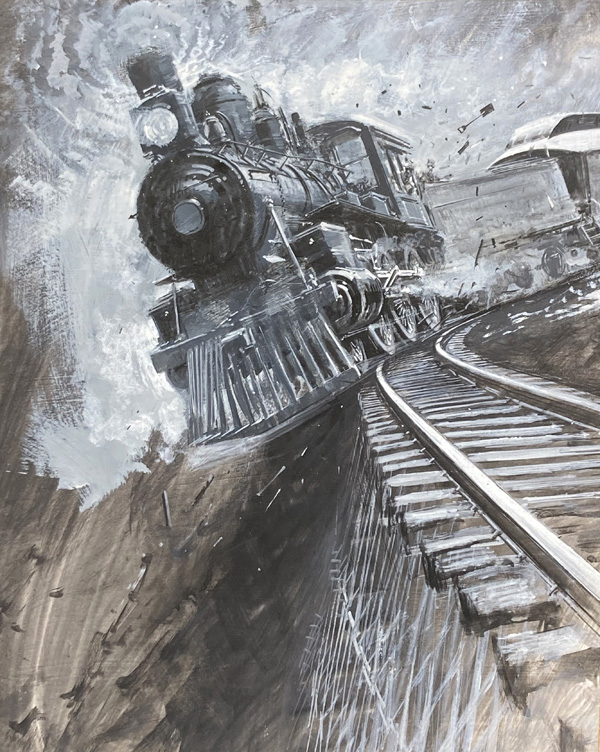 Locomotive of Death - Wreck of The Old 97 (Original) by Graham Coton at The Illustration Art Gallery
