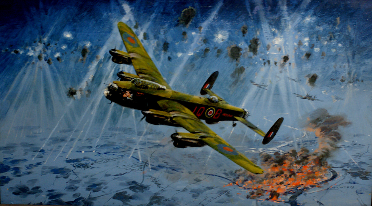 Avro Lancaster 'We Dood It Too' 2 (Original) (Signed) art by Other Military Art (Coton) at The Illustration Art Gallery