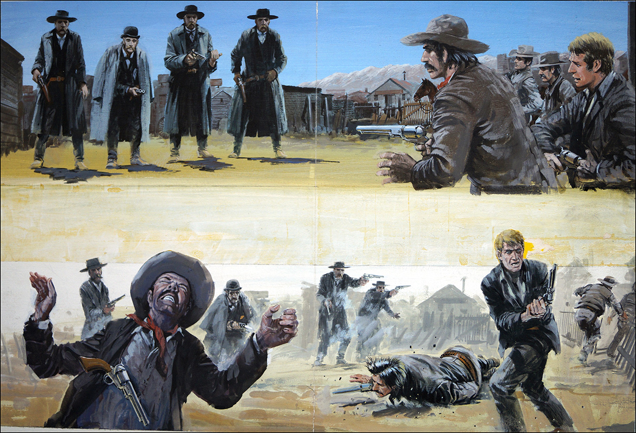 Gunfight at the OK Corral (Original) art by Graham Coton at The Illustration Art Gallery