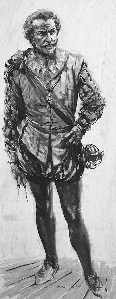 Sir Walter Raleigh (Original) (Signed) art by Graham Coton at The Illustration Art Gallery