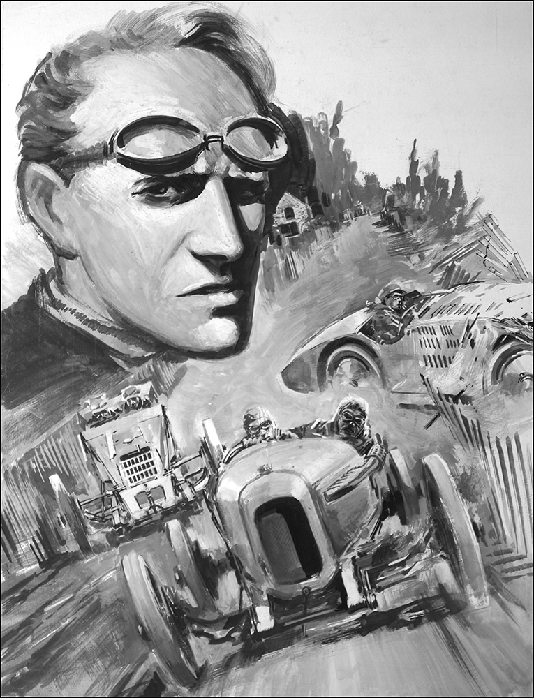Henry Segrave - 200 MPH Master (Original) art by Graham Coton at The Illustration Art Gallery