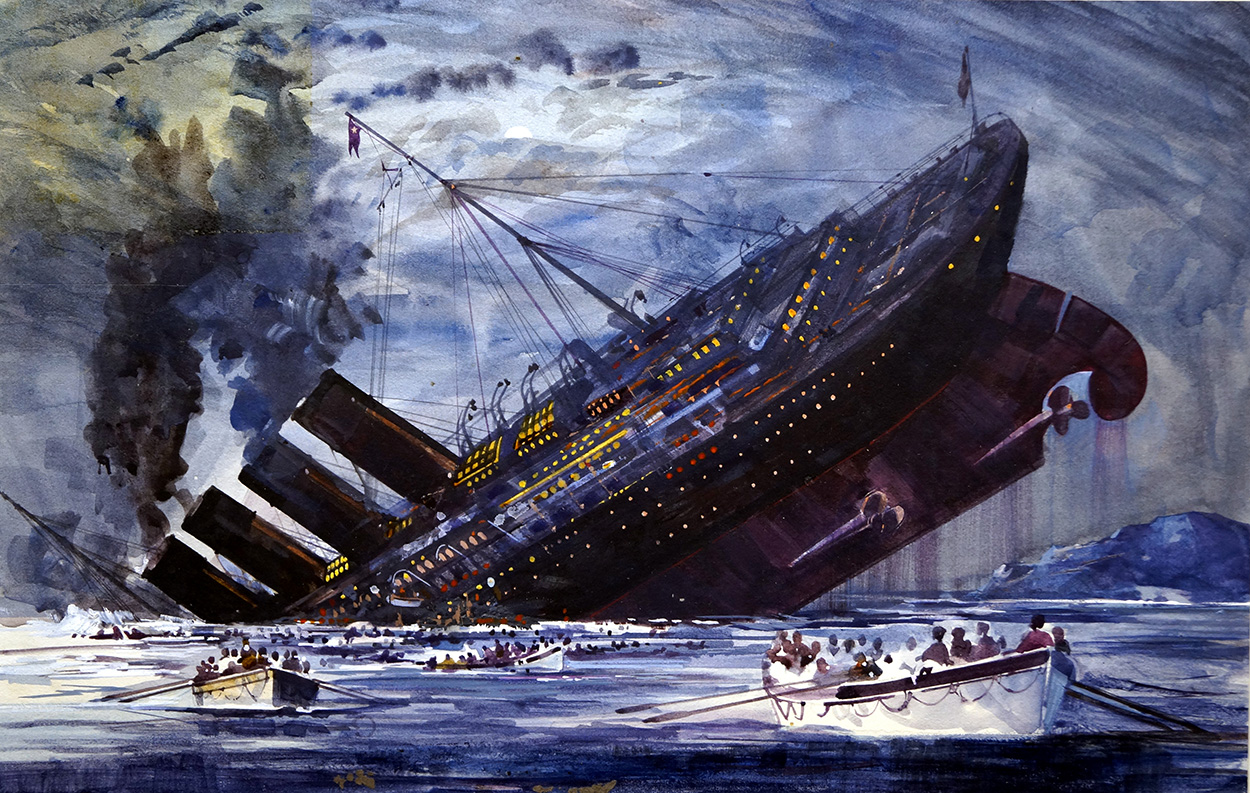 The Sinking of the Titanic (Original) art by Graham Coton at The Illustration Art Gallery