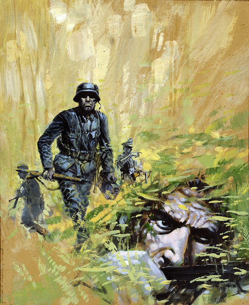 War Picture Library cover #721  'Danger, Danger, Everywhere' (Original) art by War and Battle Libraries Covers (Coton) at The Illustration Art Gallery