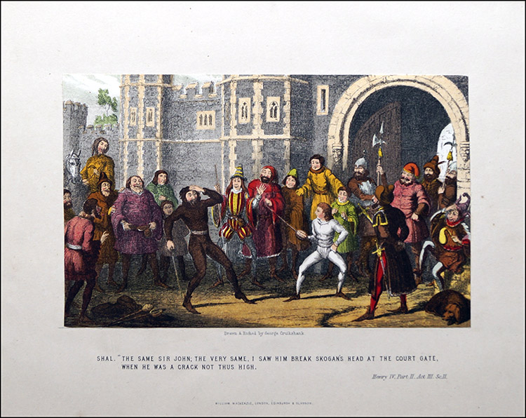 Scenes from Shakespeare - Henry IV Part II (Print) by George Cruikshank at The Illustration Art Gallery