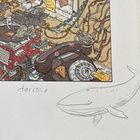 Artist's remarqued Blue Whale plus signature