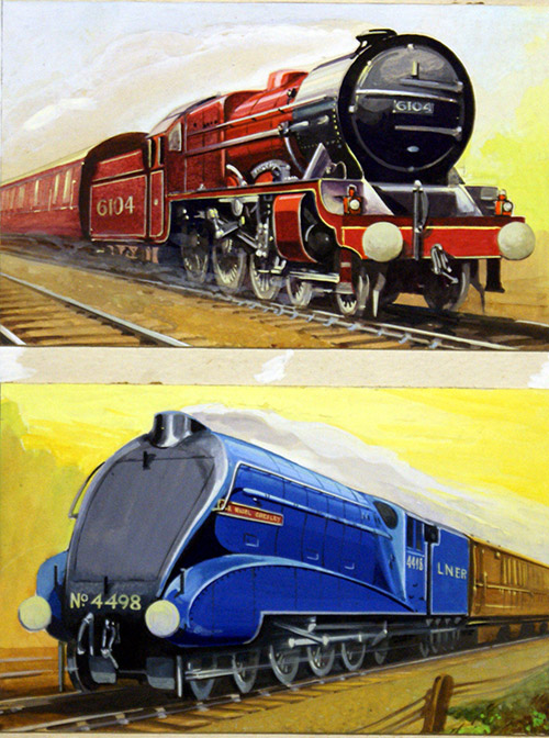 Sir Nigel Gresley and Royal Scot Steam Locomotives (Original) by Geoffrey Day at The Illustration Art Gallery