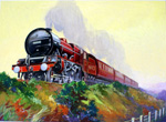 LMS 'Royal Scot' in the Highlands (Original) art by Geoffrey Day at The Illustration Art Gallery