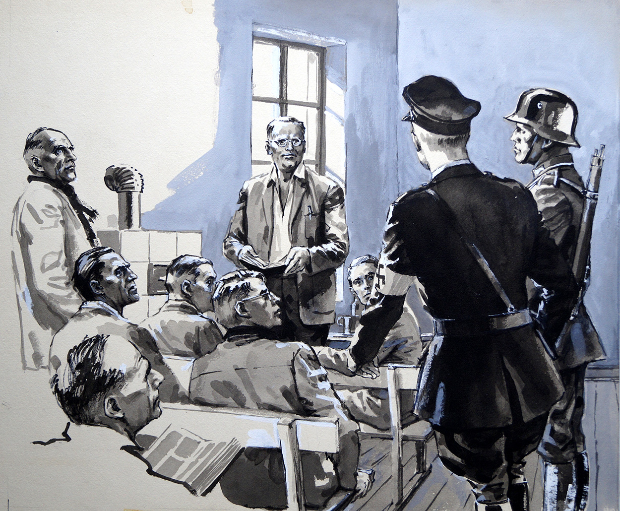 He Defied Hitler (Original) art by Neville Dear at The Illustration Art Gallery