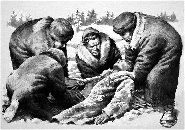 Hudson Bay Company - Tough Life in the Far North (Original) by Neville Dear at The Illustration Art Gallery