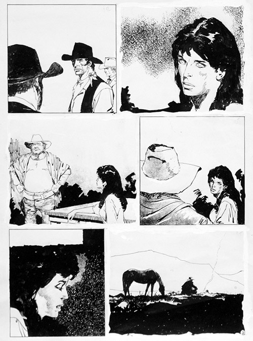 El Implacable Il Cobra western art (Original) by Arturo del Castillo at The Illustration Art Gallery