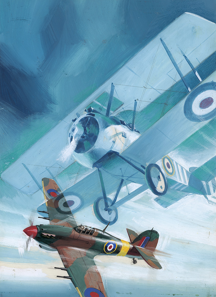 Air Ace Picture Library cover #52  'Ghost Plane' (Original) art by Pino Dell'Orco at The Illustration Art Gallery