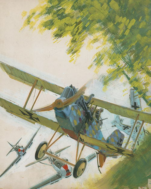 Battle Picture Library cover #521  'Old Pilots Never Die' (Original) by Pino Dell'Orco at The Illustration Art Gallery