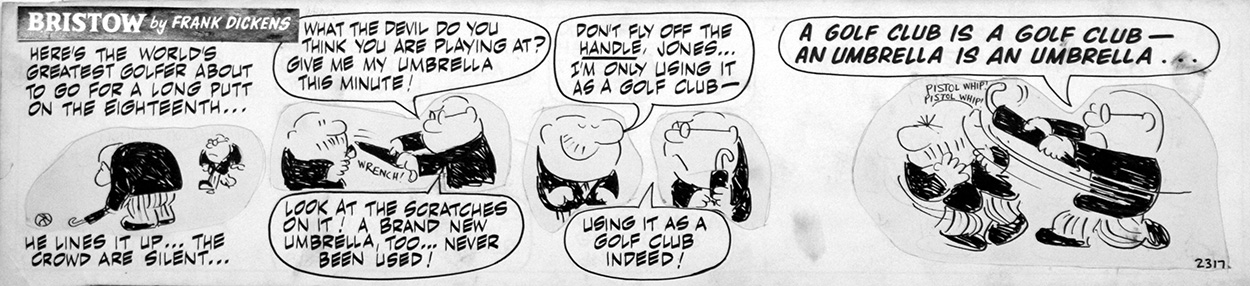 Bristow daily newspaper strip: Golf Club (Original) art by Frank Dickens at The Illustration Art Gallery