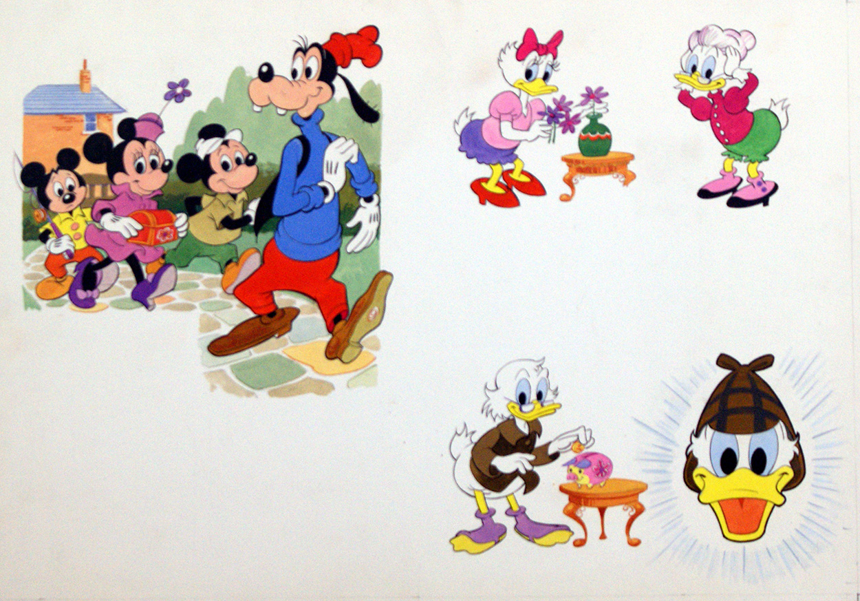 Mickey, Donald and Goofy (Original) art by Disney Studio at The Illustration Art Gallery