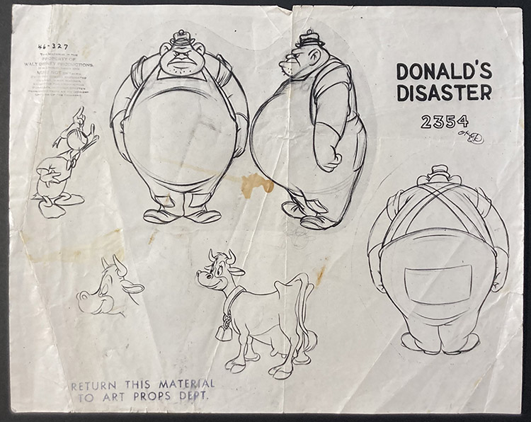 Disney's Donald's Disaster (Ozalid) (Original) by Disney Studio at The Illustration Art Gallery