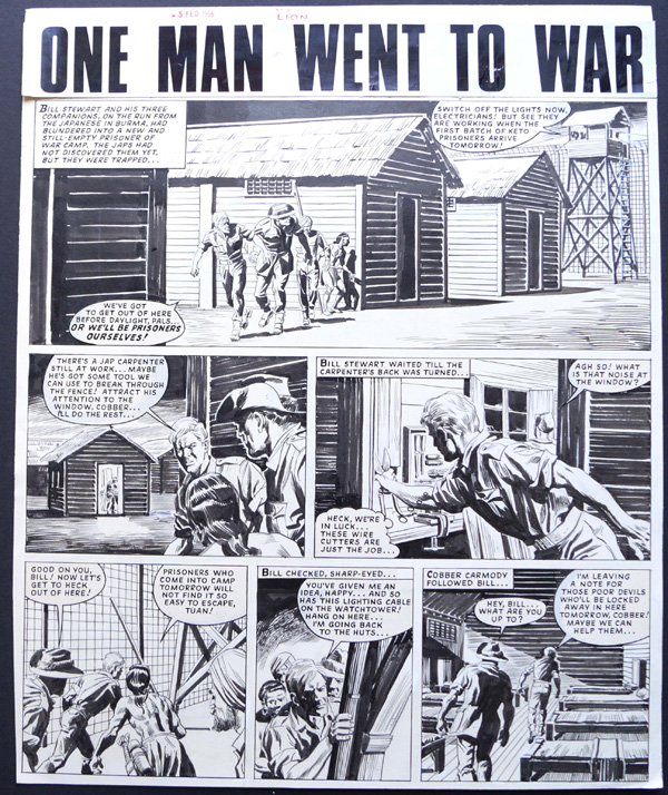 One Man Went To War! - Behind Enemy Lines (Original) by Roberto Diso Art at The Illustration Art Gallery