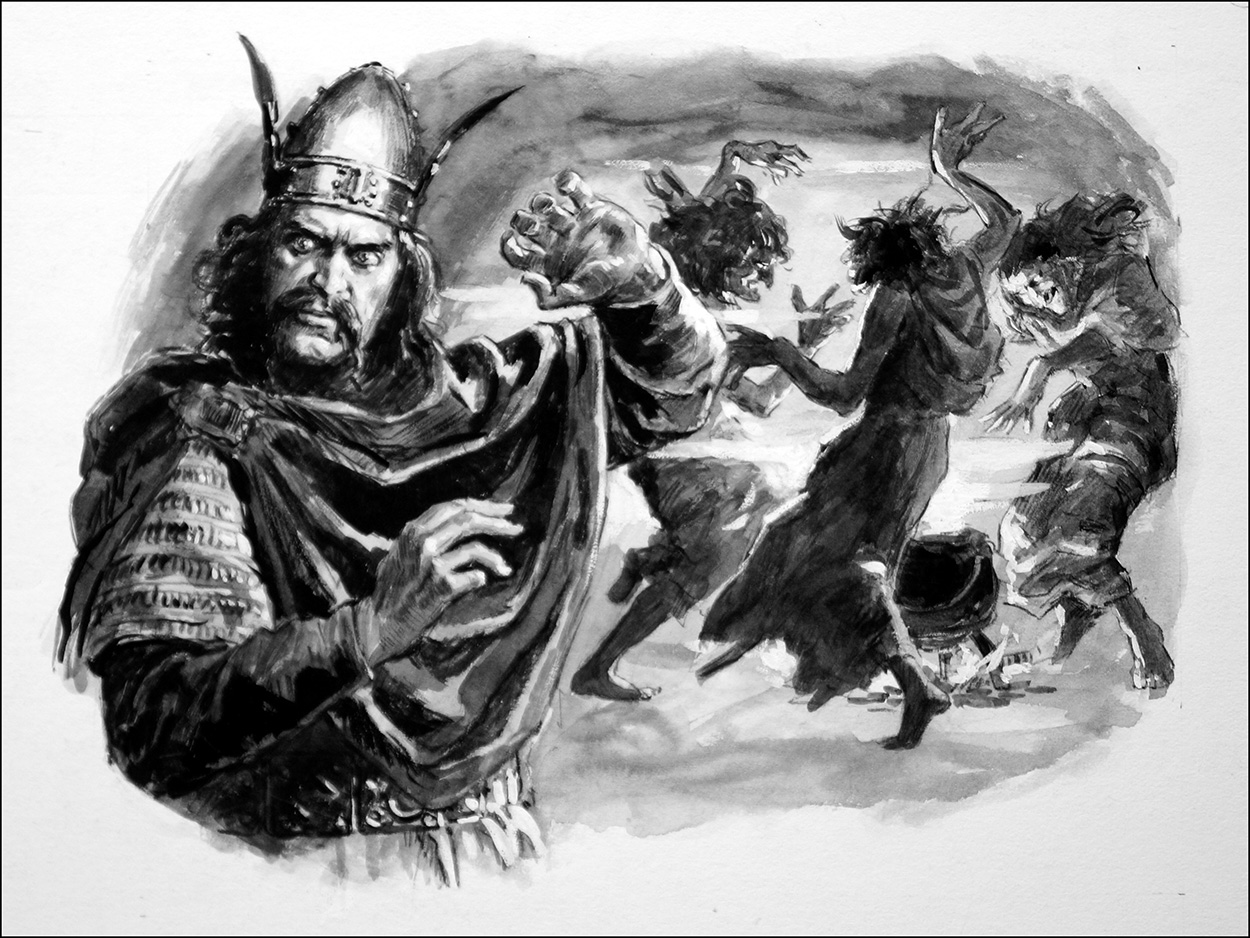 Macbeth and the Witches (Original) art by British History (Doughty) at The Illustration Art Gallery