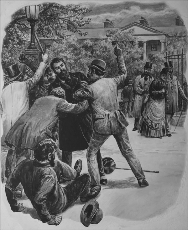 The Phoenix Park Murders of 1882 (Original) by Cecil Doughty at The Illustration Art Gallery