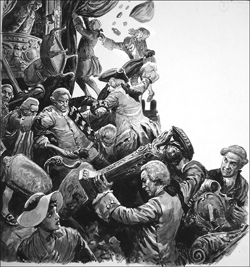 Riot in Theatreland (Original) (Signed) by British History (Doughty) at The Illustration Art Gallery