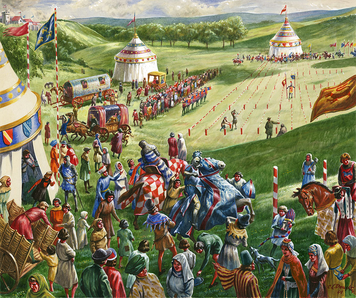 Medieval Tournament (Original) (Signed) by British History (Doughty) at