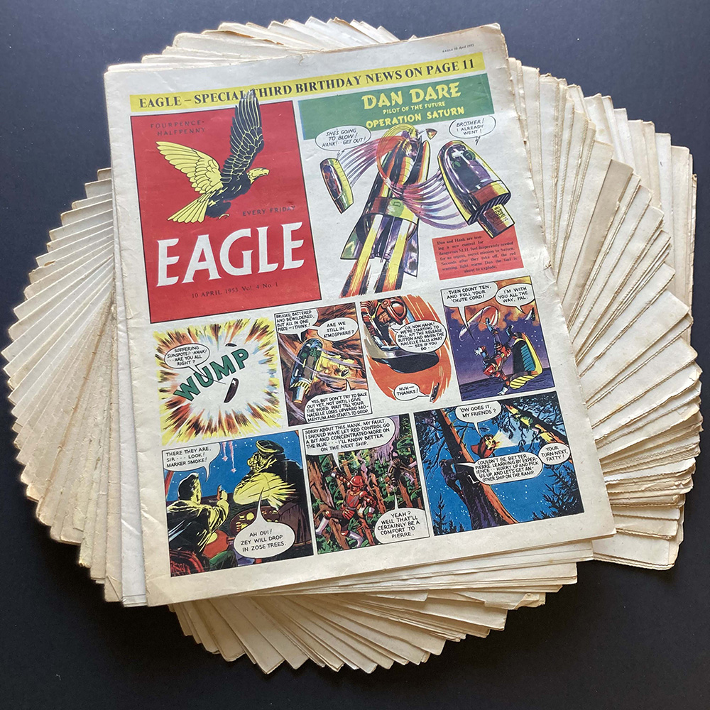 Eagle Volume 4 issues 1 – 38 (1953 missing issues 23, 26, 27, 35) VFN art by EAGLE RARE COMICS at The Illustration Art Gallery